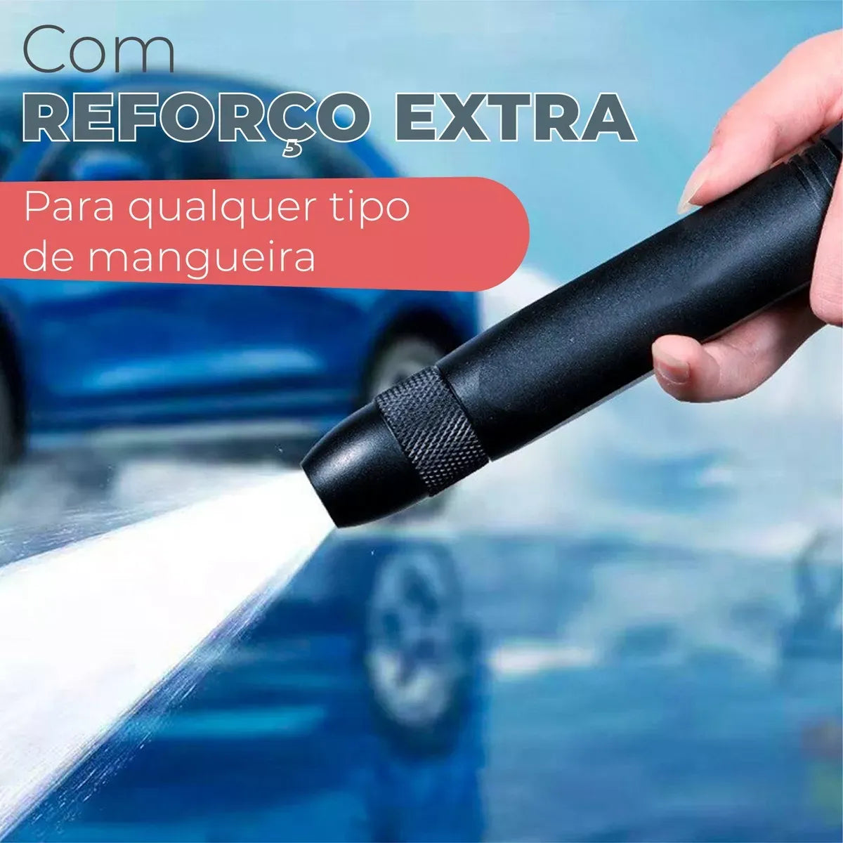 Bico Alta Pressão Jato Mangueira Água Kit 4 Peças Lava Carro