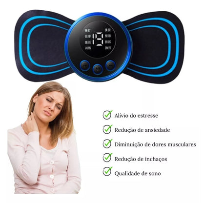 Massageador Elétrico Cervical Eletroterapia Pescoço Perna Lombar Abdôme
