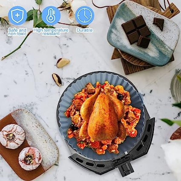 Forma de silicone reutilizável para fritadeira a ar Air Frye