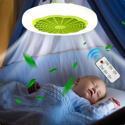 Ventilador Silencioso De Teto Lâmpada Luminária Led Rgb