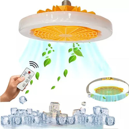 Ventilador Silencioso De Teto Lâmpada Luminária Led Rgb