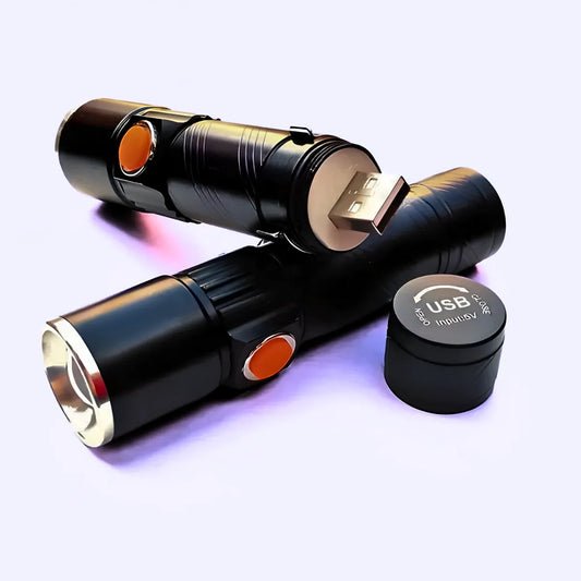 Lanterna Recarregável USB Luz Negra UV
