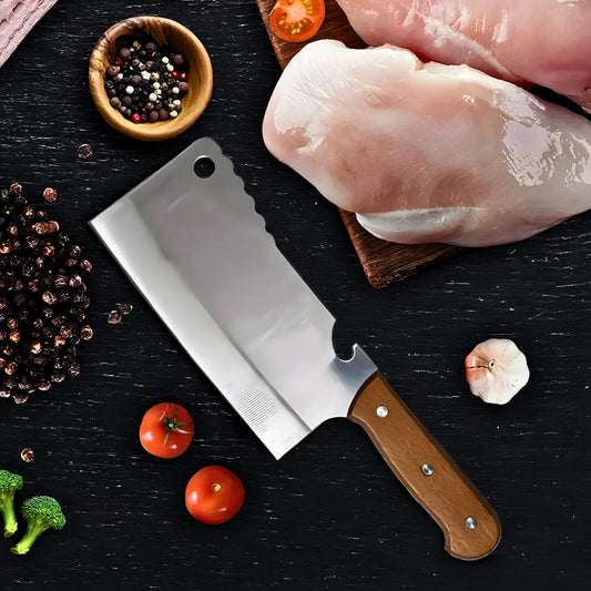 Cutelo de Corte de Aço Inoxidável Multiuso para Cortes de Carne