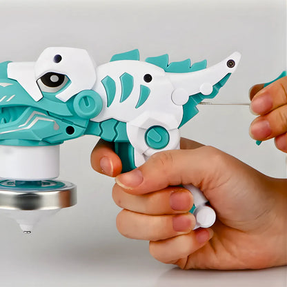 Brinquedo Beyblade Batalha Dinossauro Lançador De Disco
