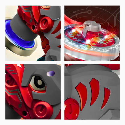 Brinquedo Beyblade Batalha Dinossauro Lançador De Disco