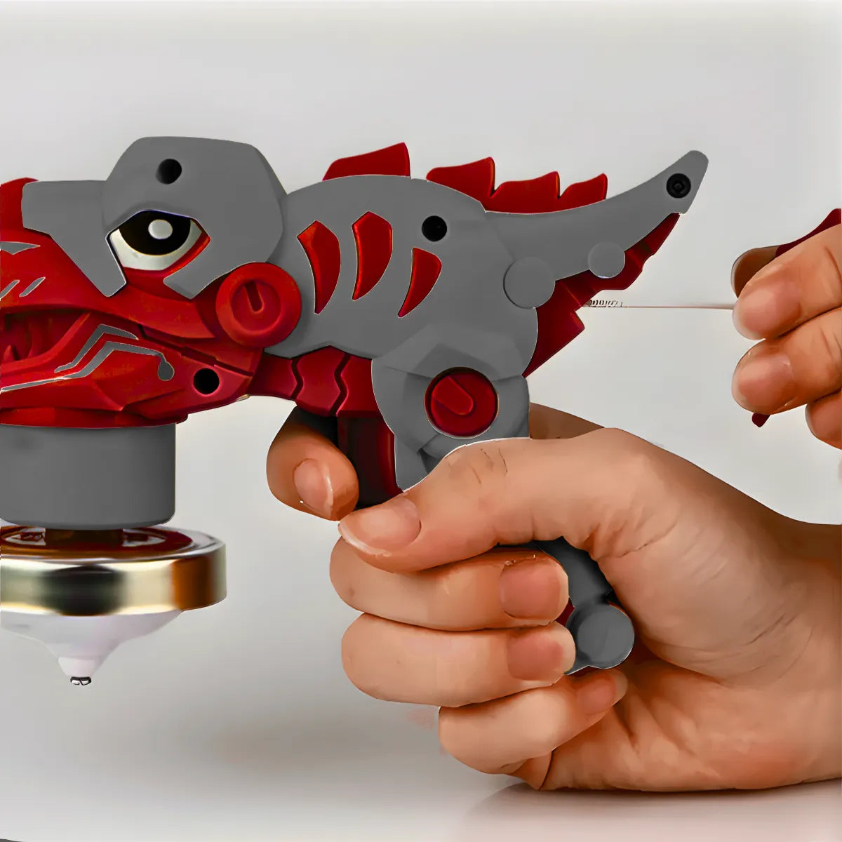 Brinquedo Beyblade Batalha Dinossauro Lançador De Disco