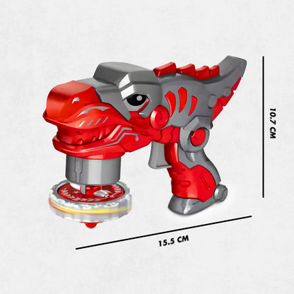 Brinquedo Beyblade Batalha Dinossauro Lançador De Disco