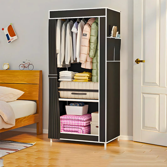 Guarda Roupa Closet Dobrável Organizador com Capa de Tecido