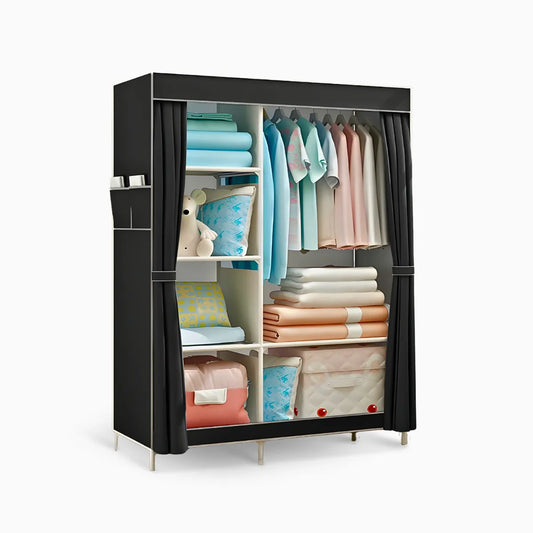 Guarda Roupa Closet Dobrável Organizador com Capa de Tecido