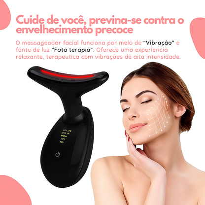 Massageador Facial Eletrico Pescoço Led Lift Fototerapia Ant