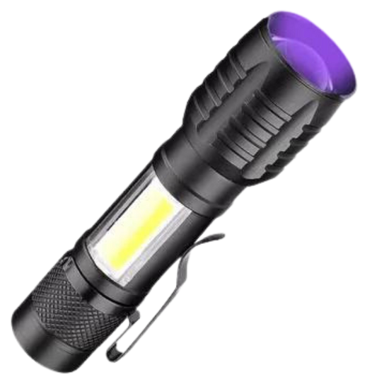 Lanterna Recarregável Luz Negra Uv Resistente A Água